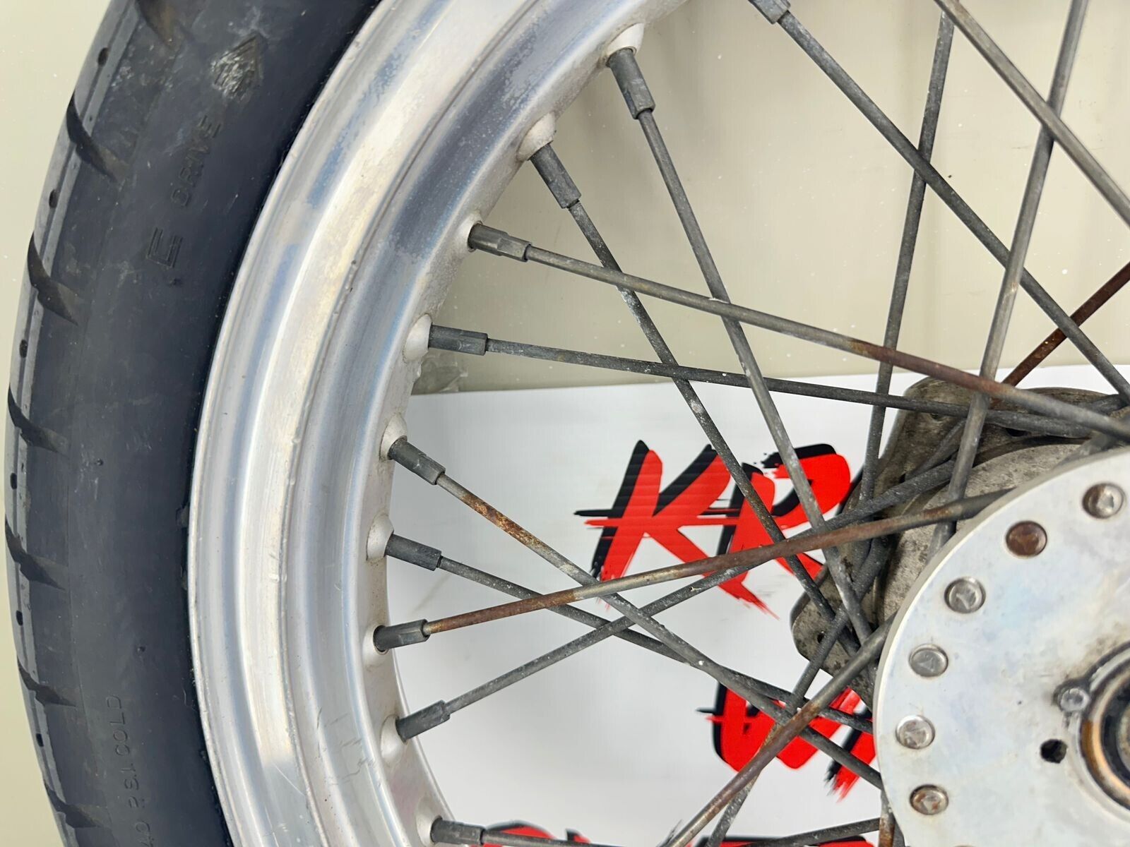 2003 Harley Davidson Sportster  99 Down 19" Front Wheel Rim Spoke Laced
