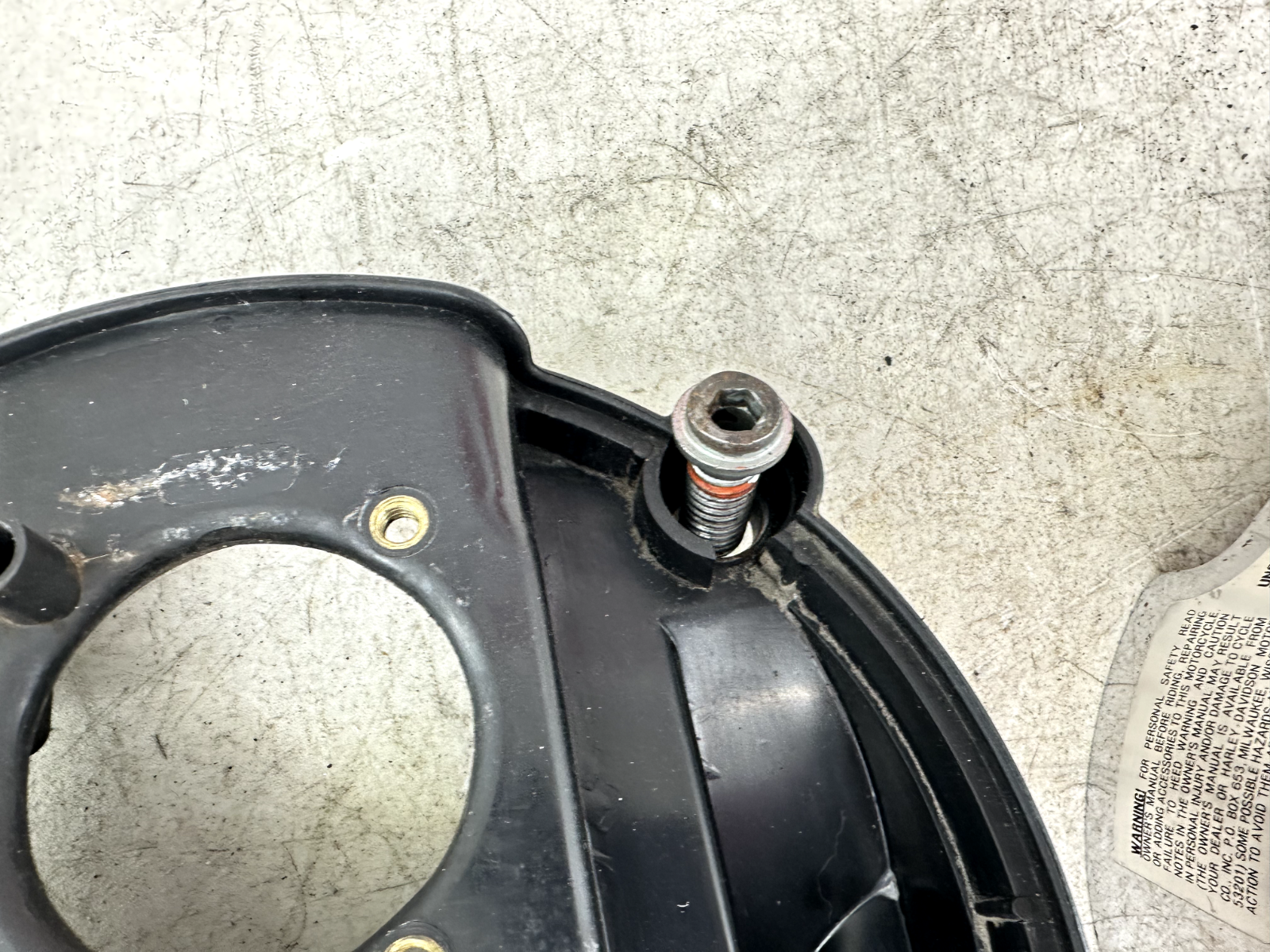 1997 HARLEY DYNA Air Filter Housing Cover + Backing Plate Live To Ride