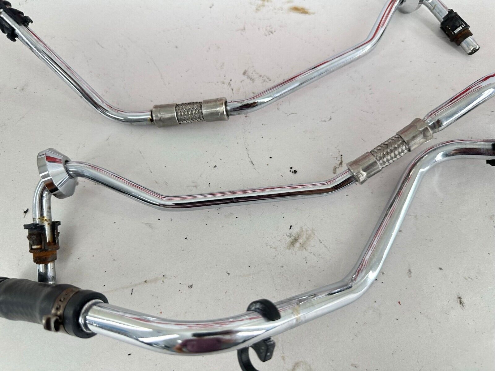 2003 HARLEY SOFTAIL Chrome Oil Tank Hard Lines Hose