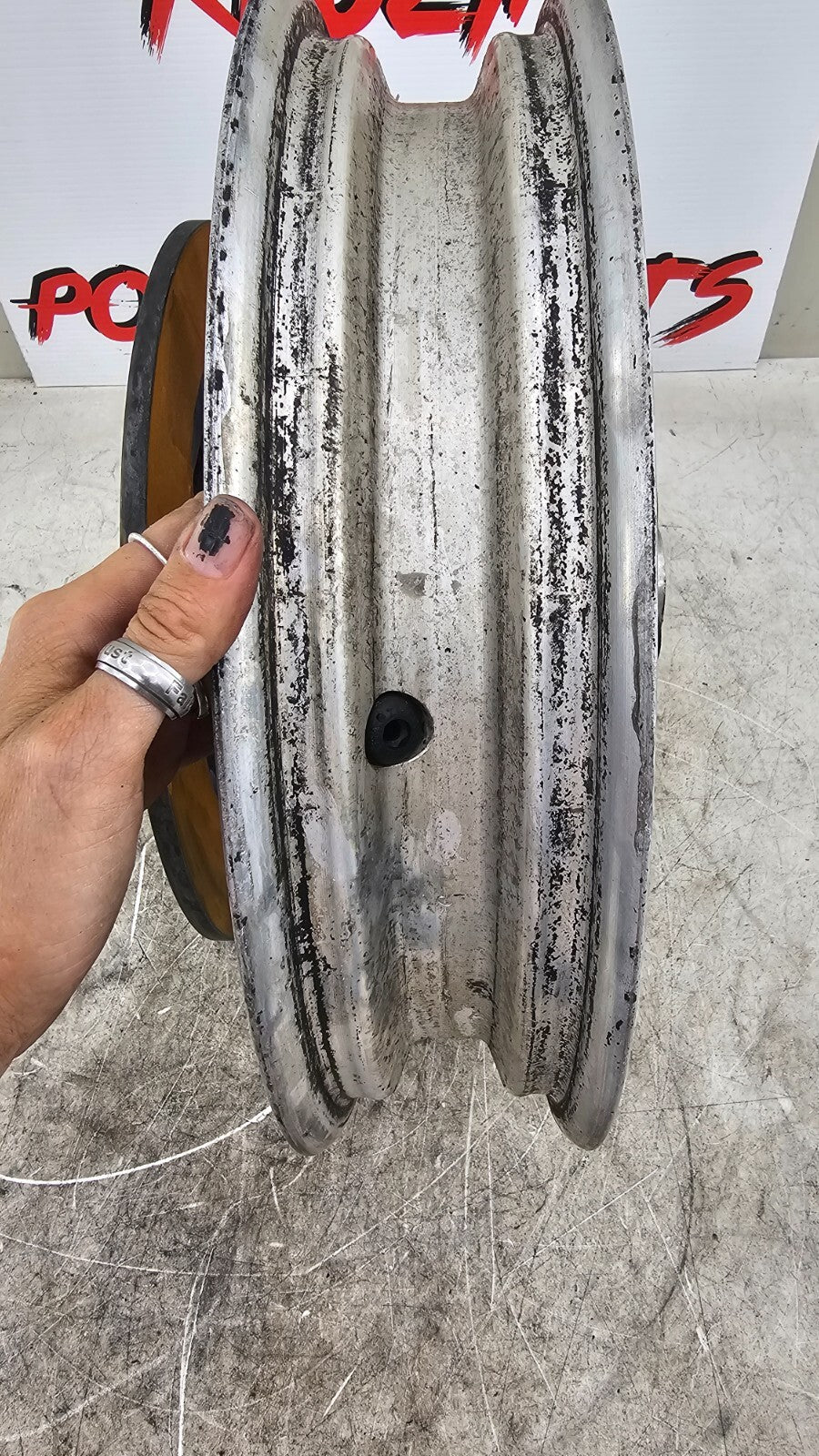 1994 HARLEY FLH ELECTRA GLIDE 16" Rear Back Wheel Rim 10 Spoke Mag 99 down