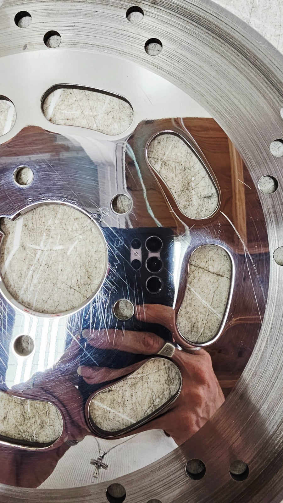 1997 HARLEY DYNA OEM Chrome Rear Brake Disc Rotor