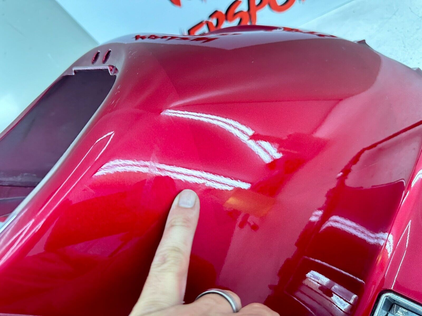 2004 Honda Goldwing GL1800 Top Shelter Fairing Cowl Panel Red