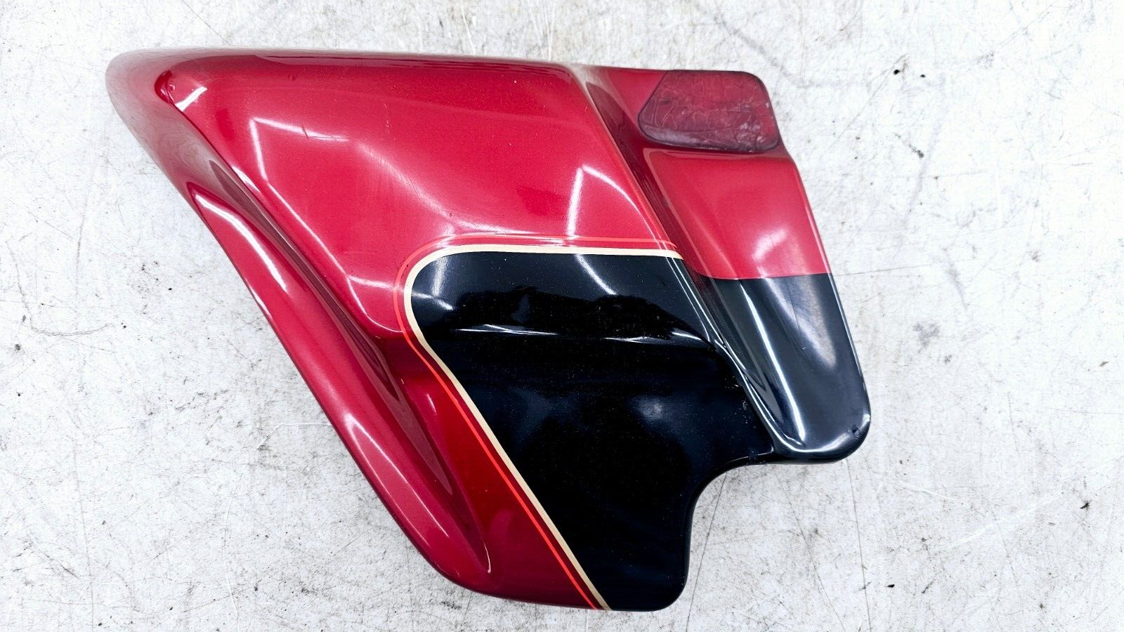 1998 HARLEY FLH ELECTRA GLIDE Left Side Cover Fairing Panel Cowl RED BLACK OEM