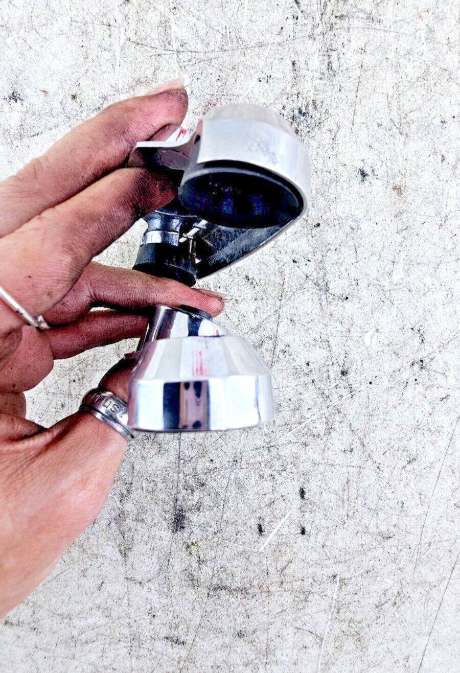 1998 HARLEY FLH ELECTRA GLIDE Chrome Head Bolt Cover Spark Plug Surround