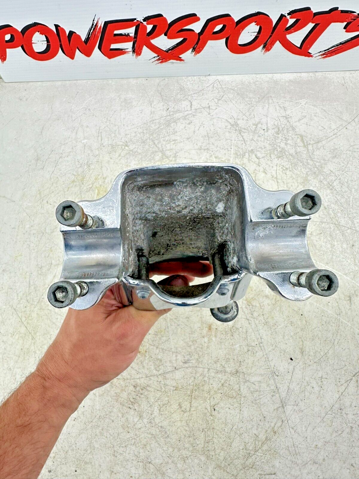 2004 UP HARLEY DAVIDSON SPORTSTER Chrome Handlebar Risor Clamp Perch