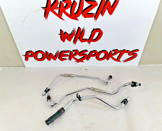 2003 HARLEY SOFTAIL Chrome Oil Tank Hard Lines Hose