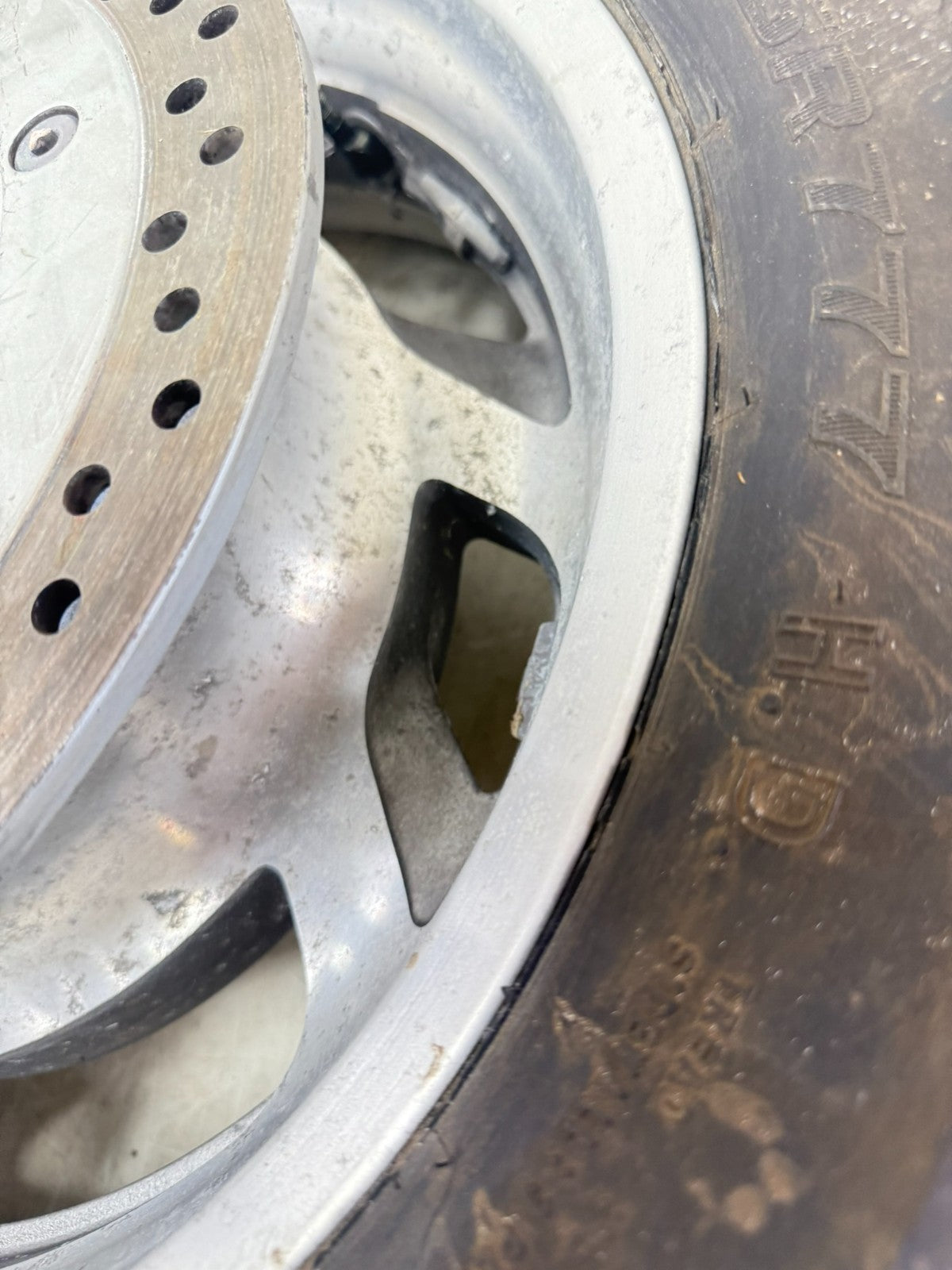 2001 HONDA VALKYRIE INTERSTATE OEM Rear Wheel Rim Tire 6 Spoke Mag