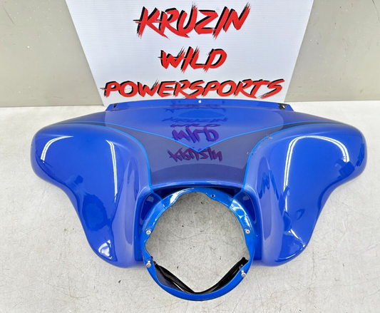 2007 Harley Electra Glide CVO Outer Batwing Fairing Cowl Lightning Blue Pearl