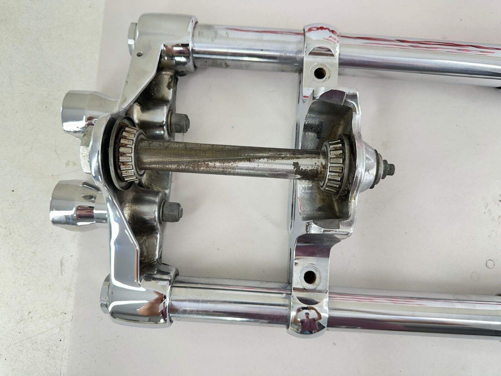 2003 HARLEY SOFTAIL DEUCE Chrome Front Forks Triple Clamps
