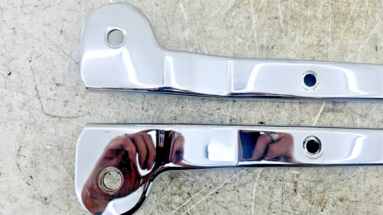 1995 HARLEY DYNA CONVERTIBLE Chrome Rear Fender Frame Strut Arm Bars