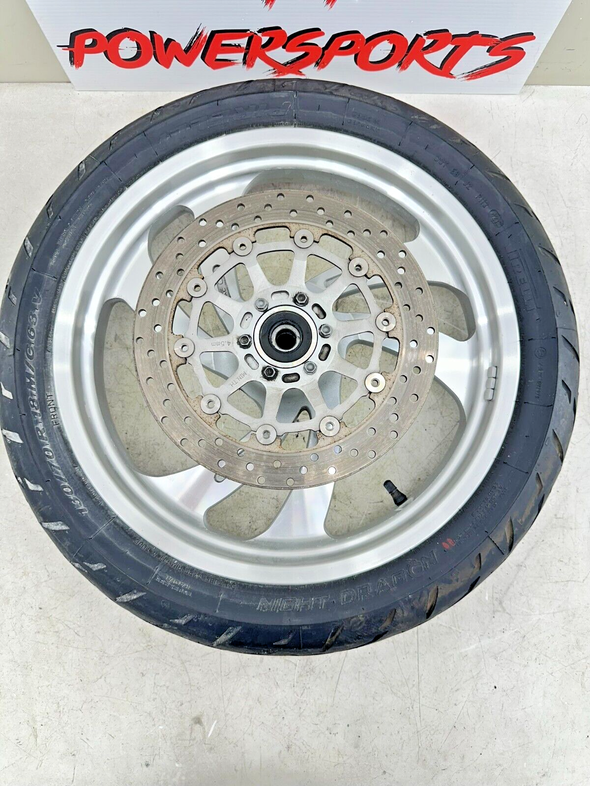 2005 Victory Kingpin 18x3 Front Wheel Rim Tire 130 70 18