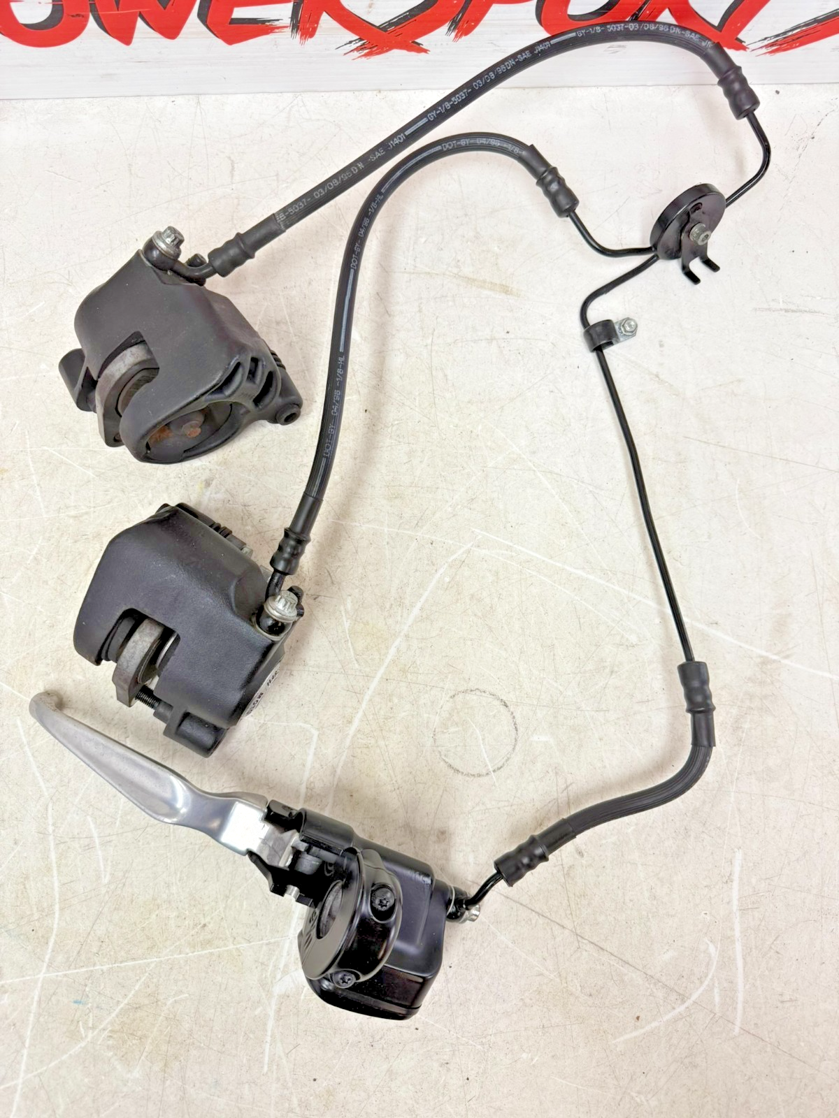 1997 Harley Davidson Sportster Front Brake Master Cylinder & Dual Caliper Hose