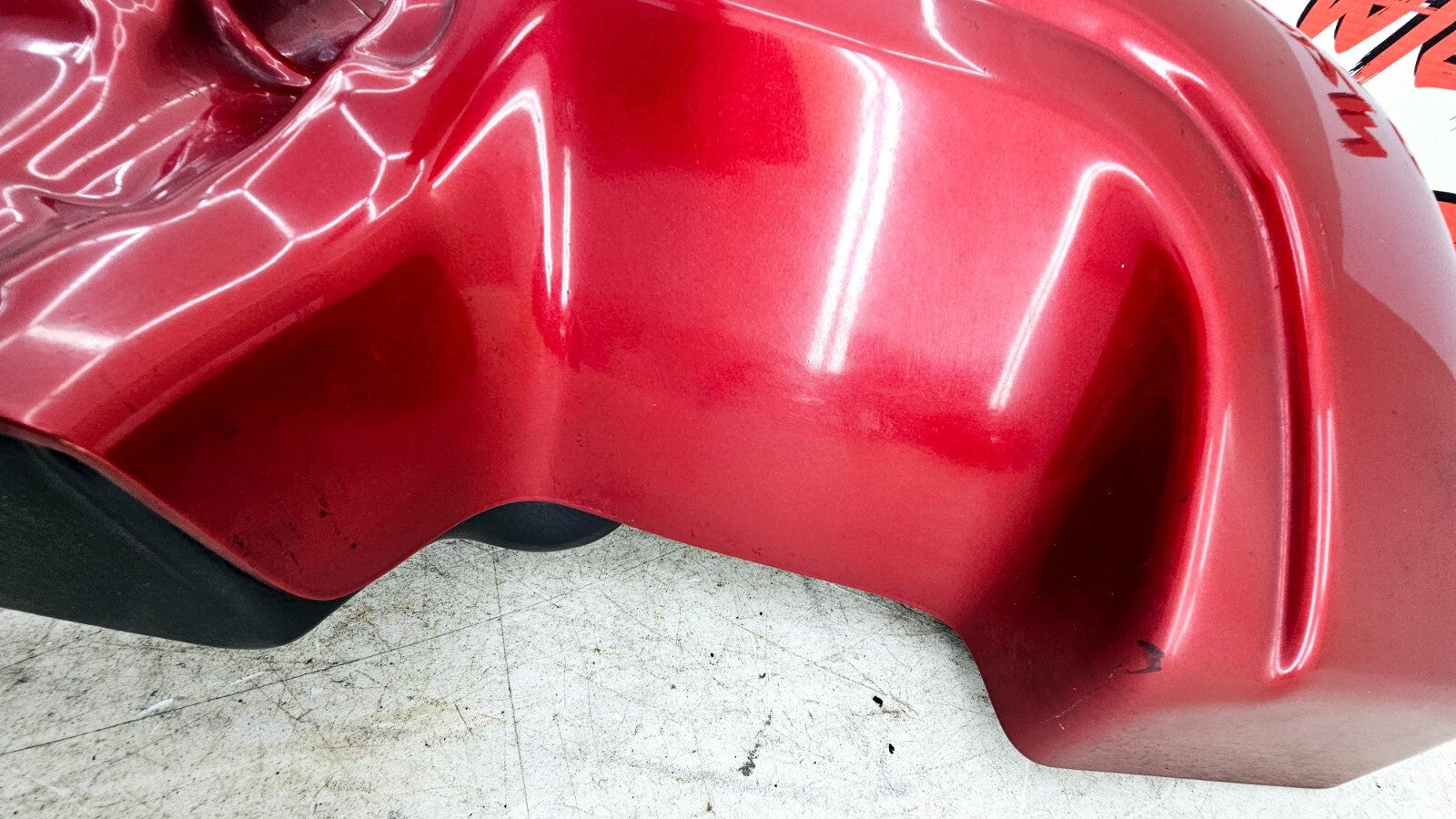 1998 HARLEY FLH ELECTRA GLIDE Left Lower Leg Fairing Cowl Panel RED BLACK OEM HD