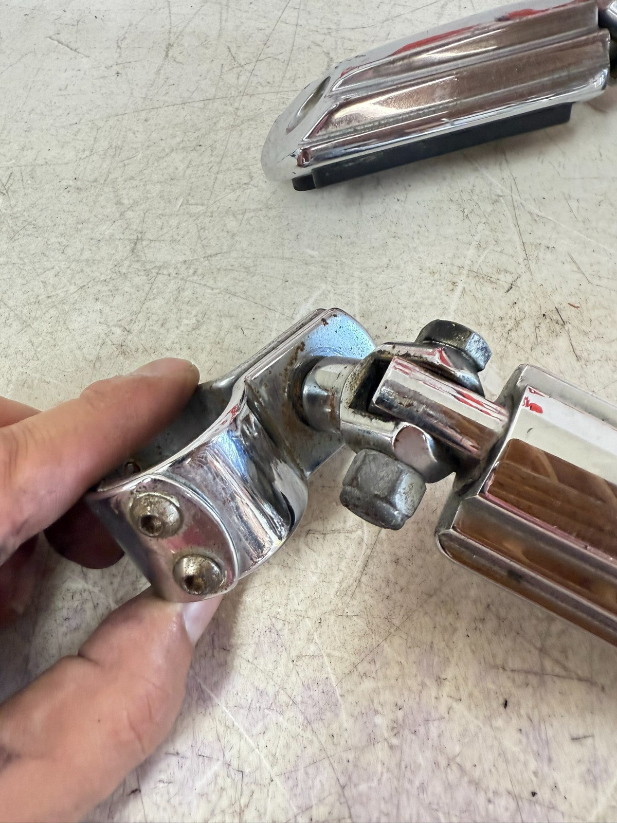 2003 HARLEY ELECTRA GLIDE Chrome Highway Footpeg Rest Pads & MTG Hardware