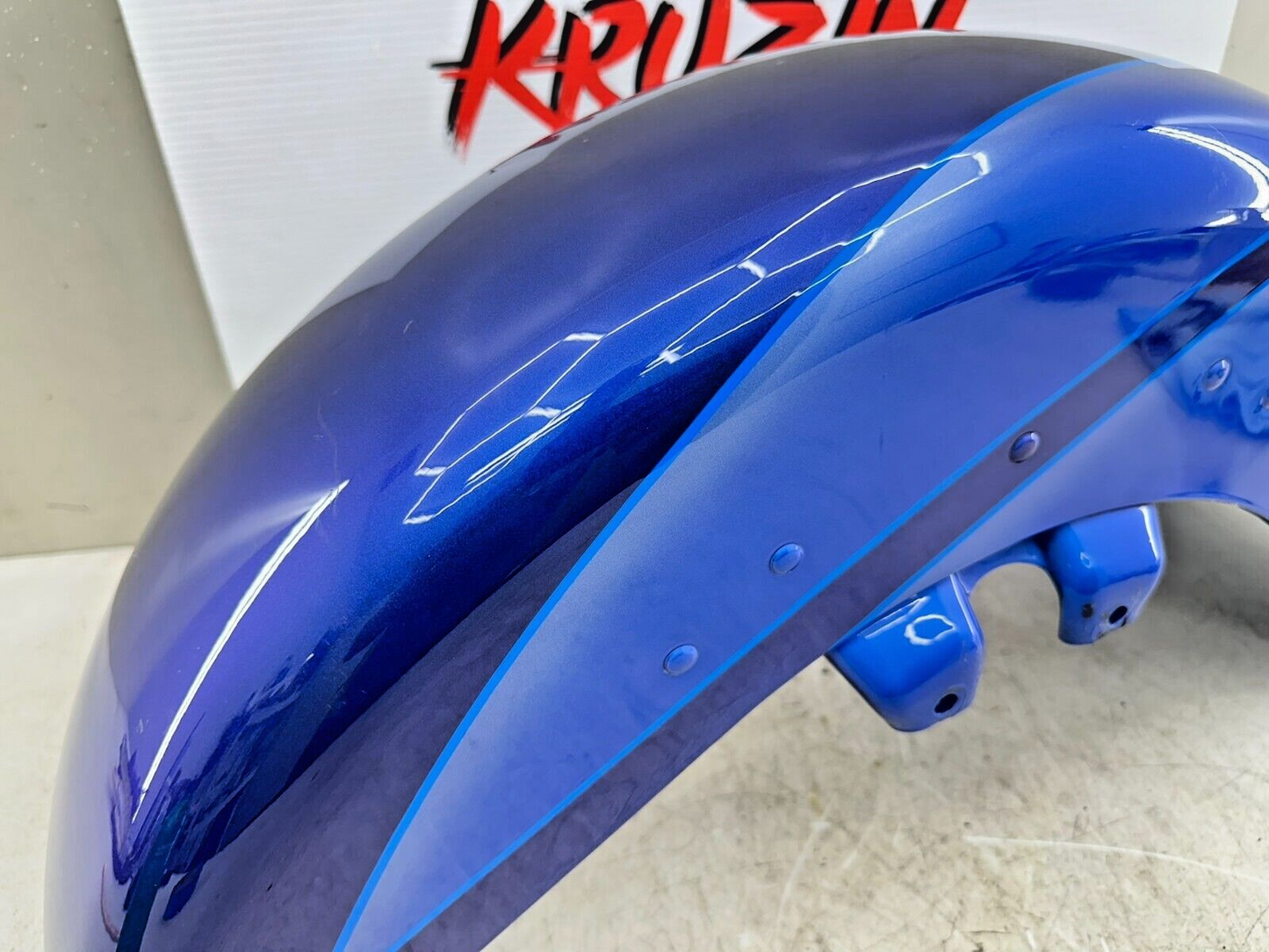 2007 Harley Electra Glide CVO OEM HD Front Fender Lightning Blue Midnight Pearl
