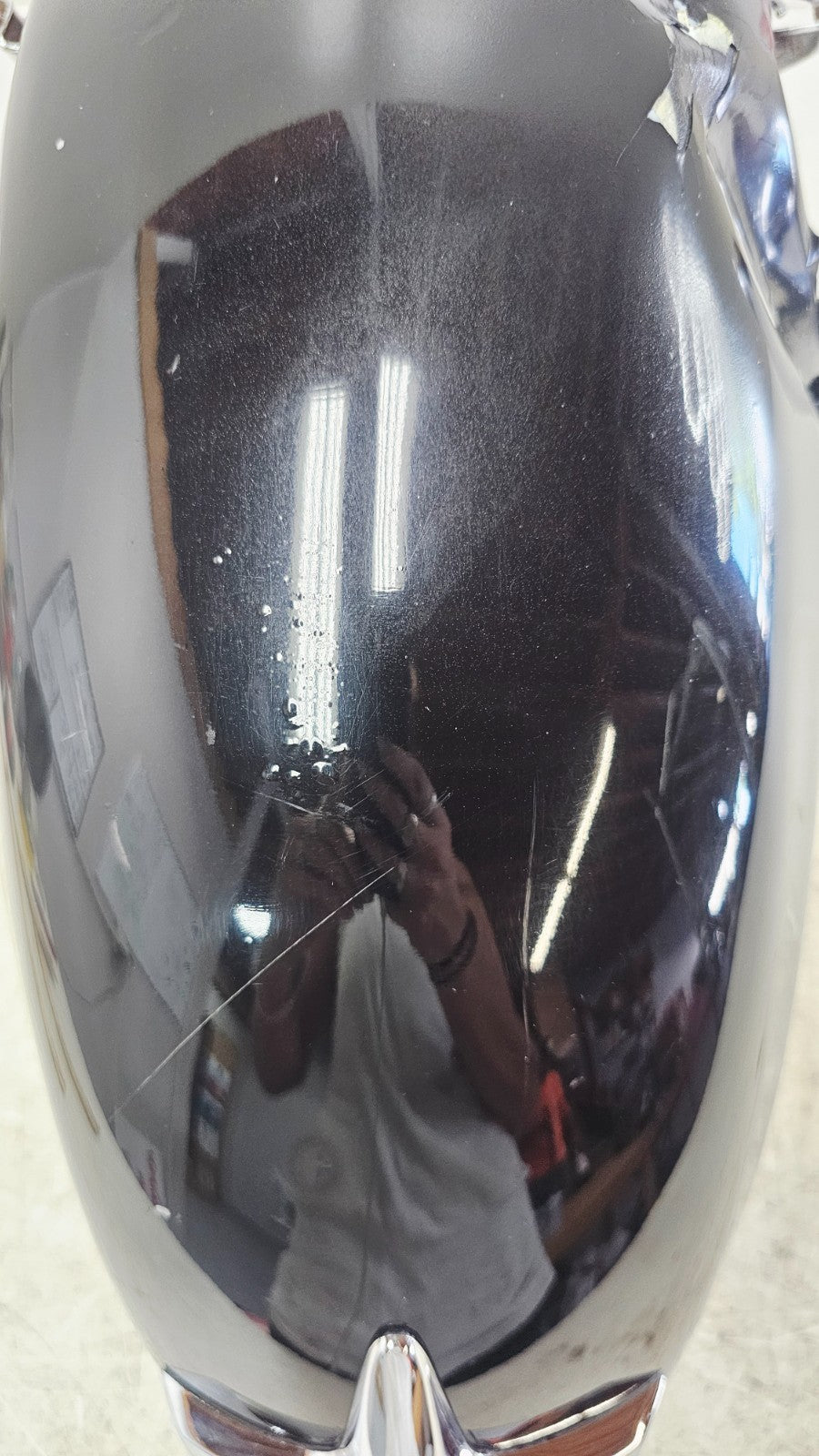 2000 HONDA VALKYRIE INTERSTATE Front Wheel Fender w/ Chrome Trim Tip Black