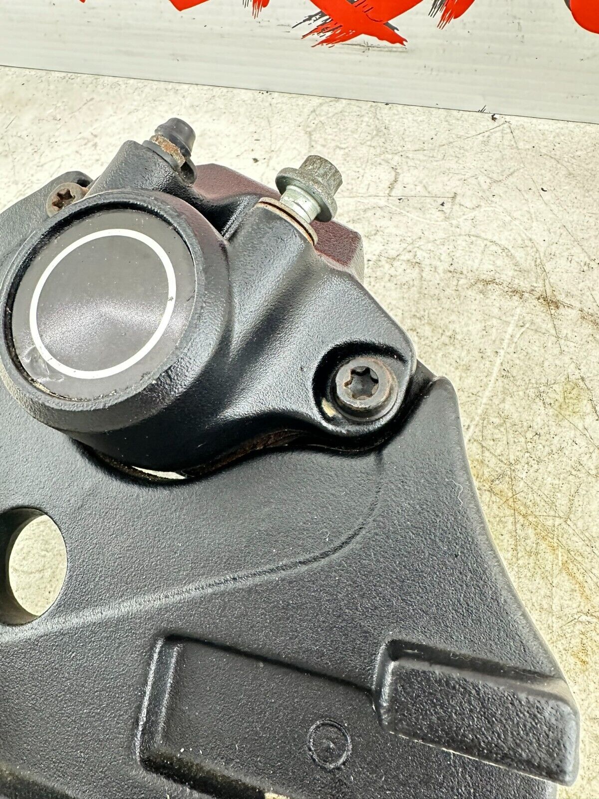 1997 HARLEY DYNA Rear Brake Caliper + Mounting Bracket