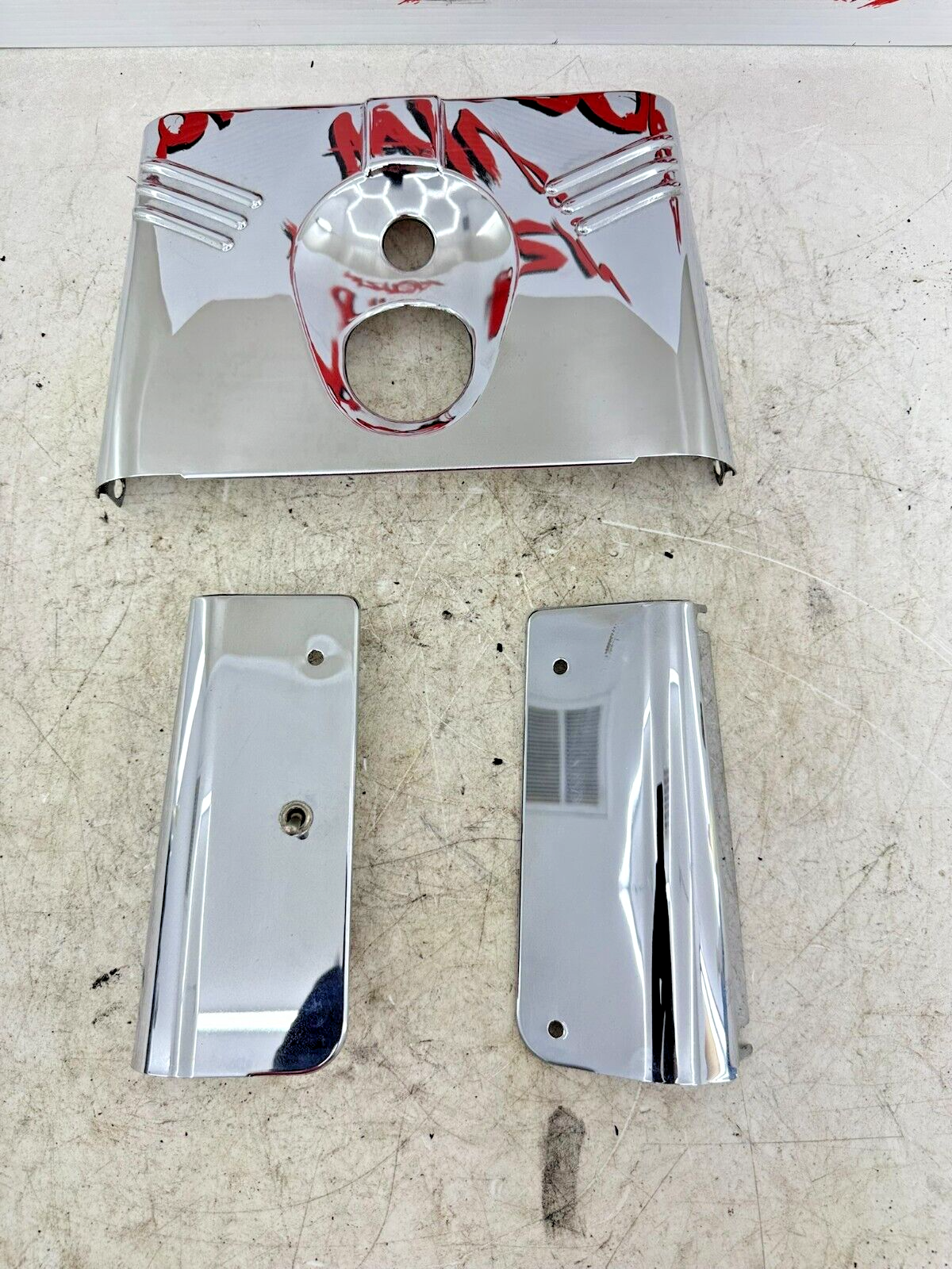 1995 HARLEY SOFTAIL Chrome Upper Fork Cover Tins