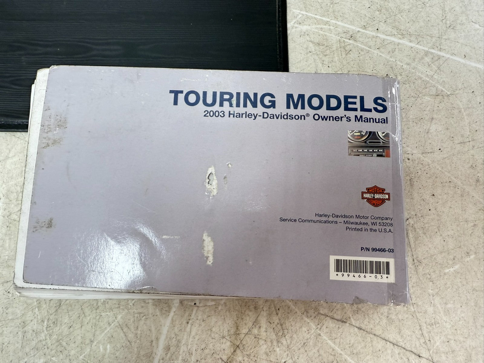 2003 HARLEY ELECTRA GLIDE Owners Manual 100th Anniversary w/ Leather Cover