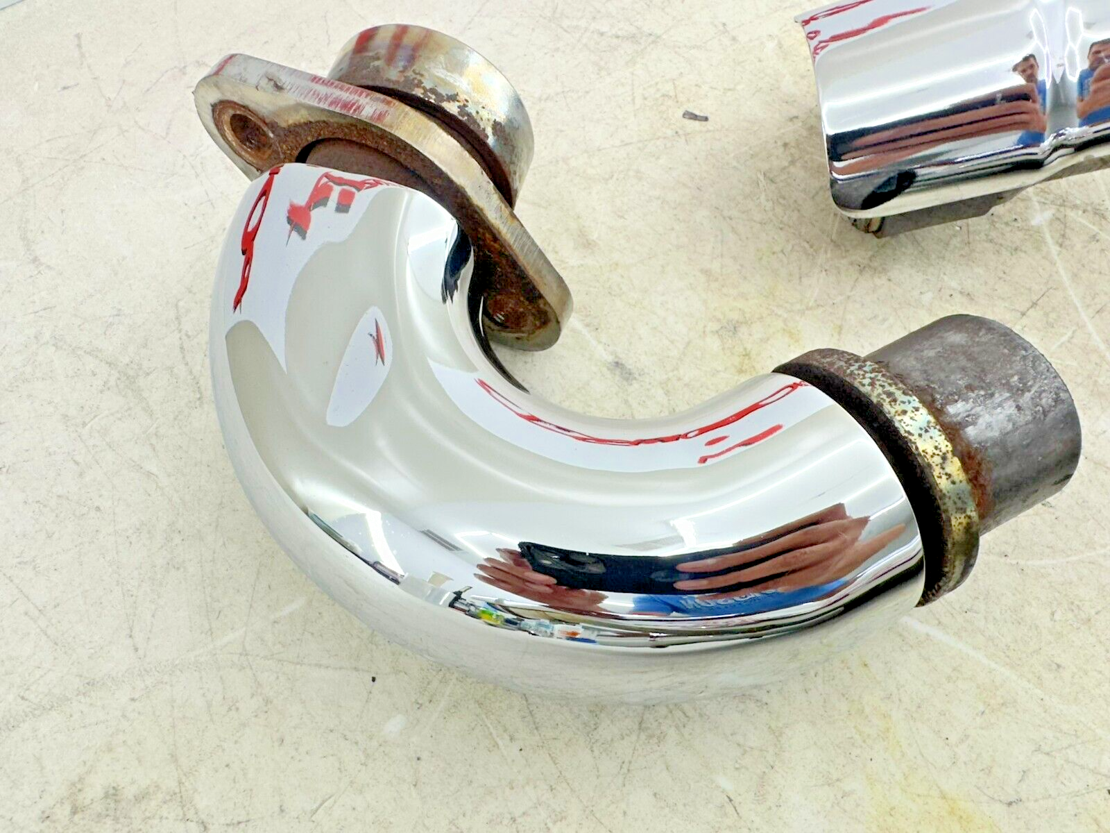 2005 Victory Kingpin Exhaust System Header Head Pipe + Heat Shield