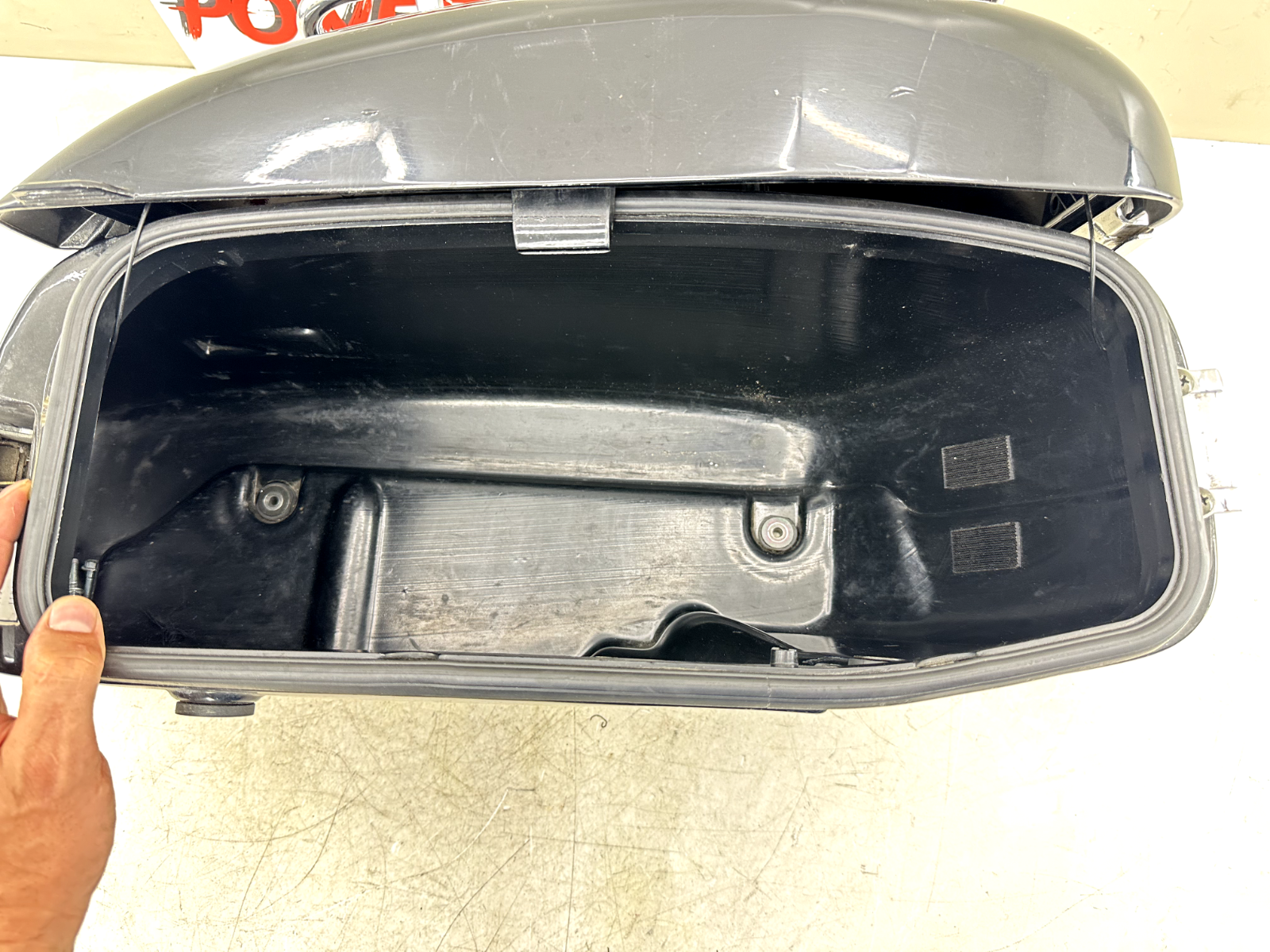 1999 HONDA VALKYRIE INTERSTATE Left Saddlebag W/ Rack + Lid No Cracks