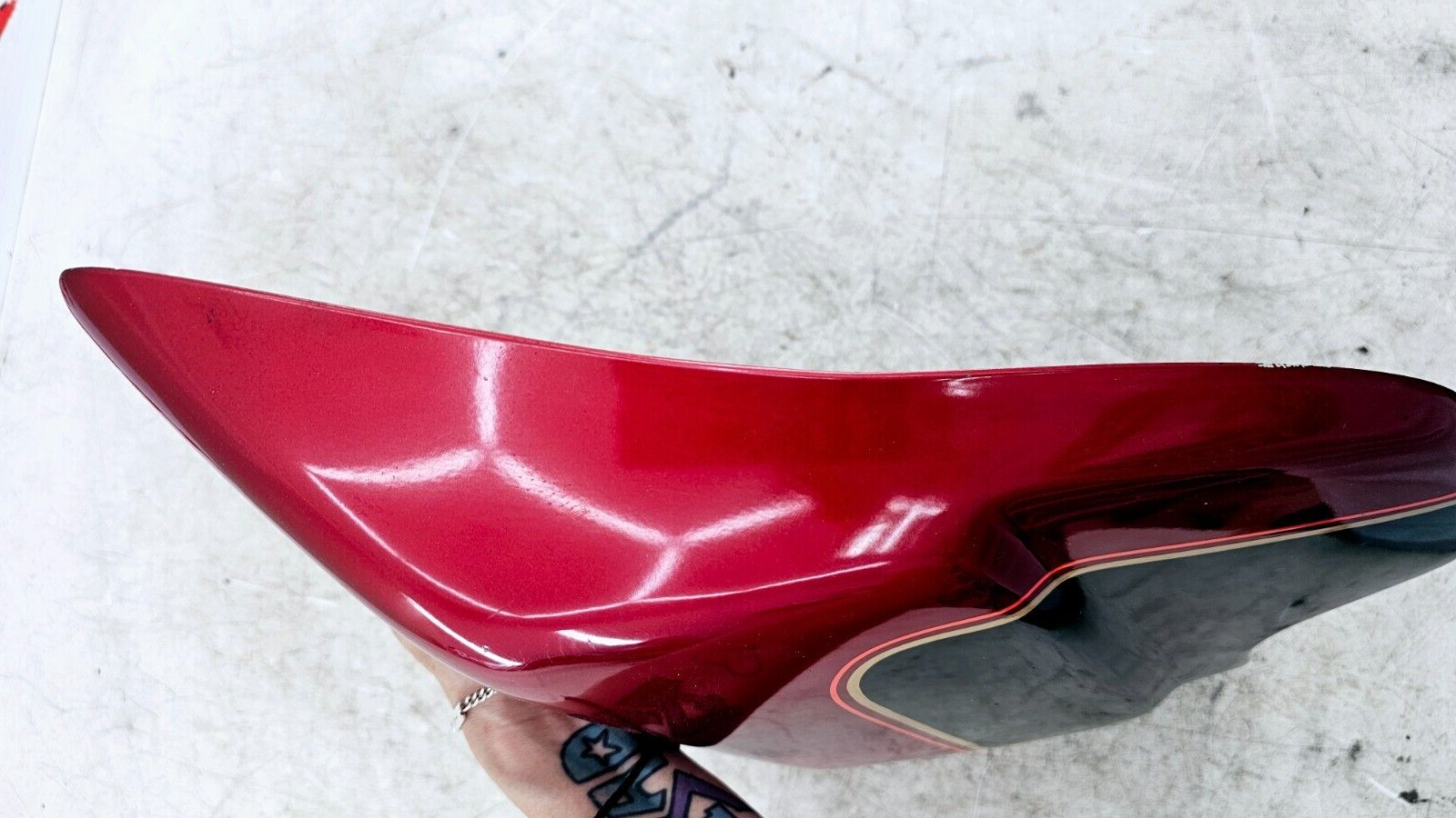 1998 HARLEY FLH ELECTRA GLIDE Right Side Cover Fairing Panel Cowl RED BLACK OEM