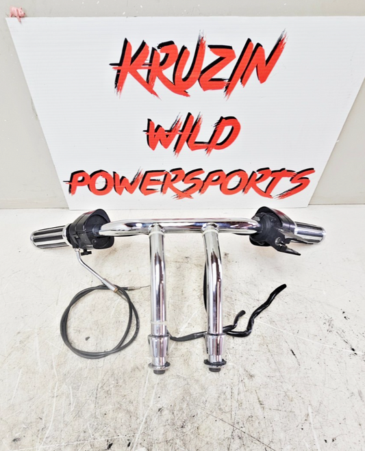 1990 Harley FXR FXRT FXRD FXRS FXLR FXRC Chrome Drag Bars 8" Risers Hand Control