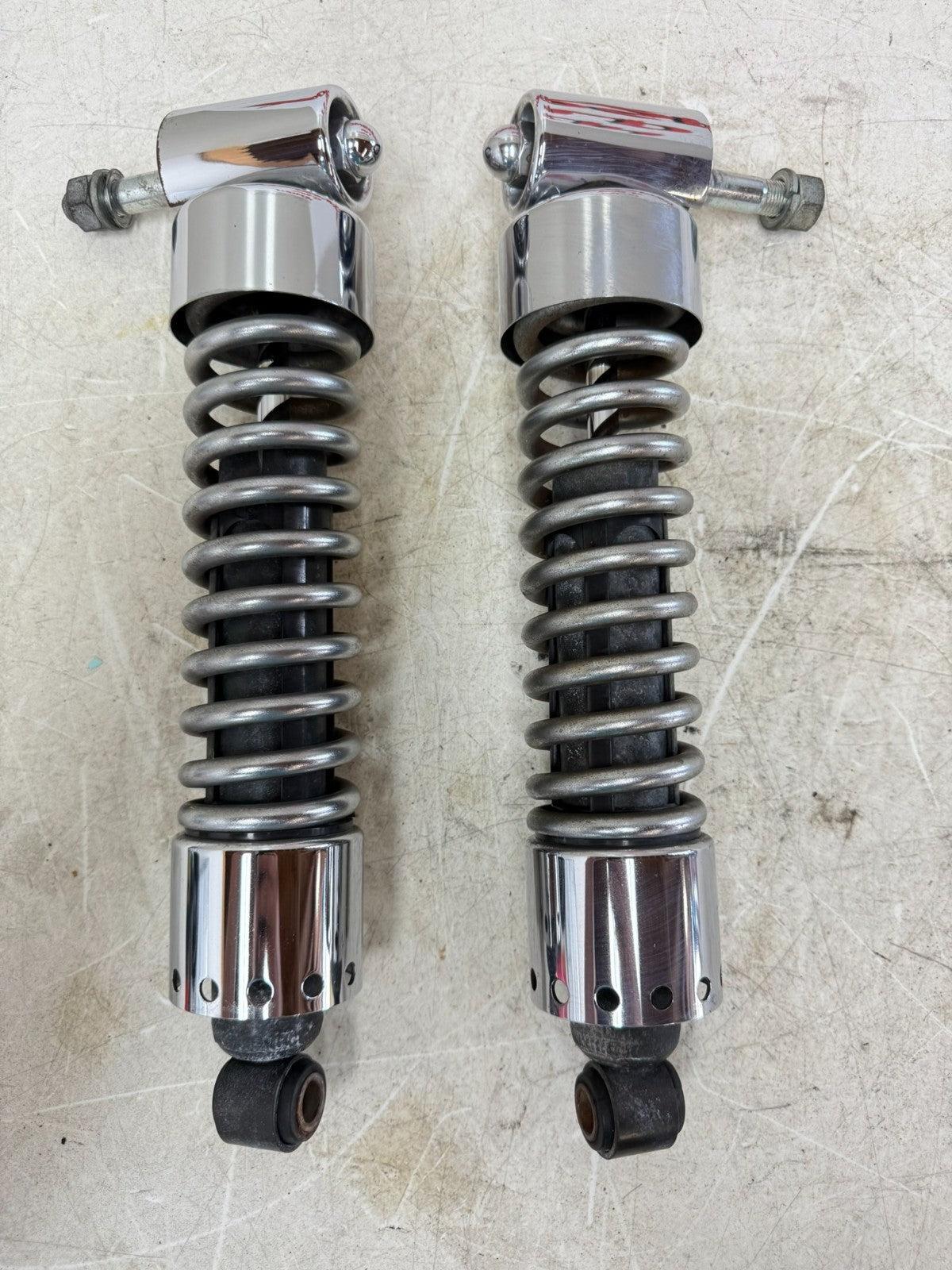 2003 HARLEY DYNA WIDE GLIDE Rear Shocks Suspension Chrome 13"