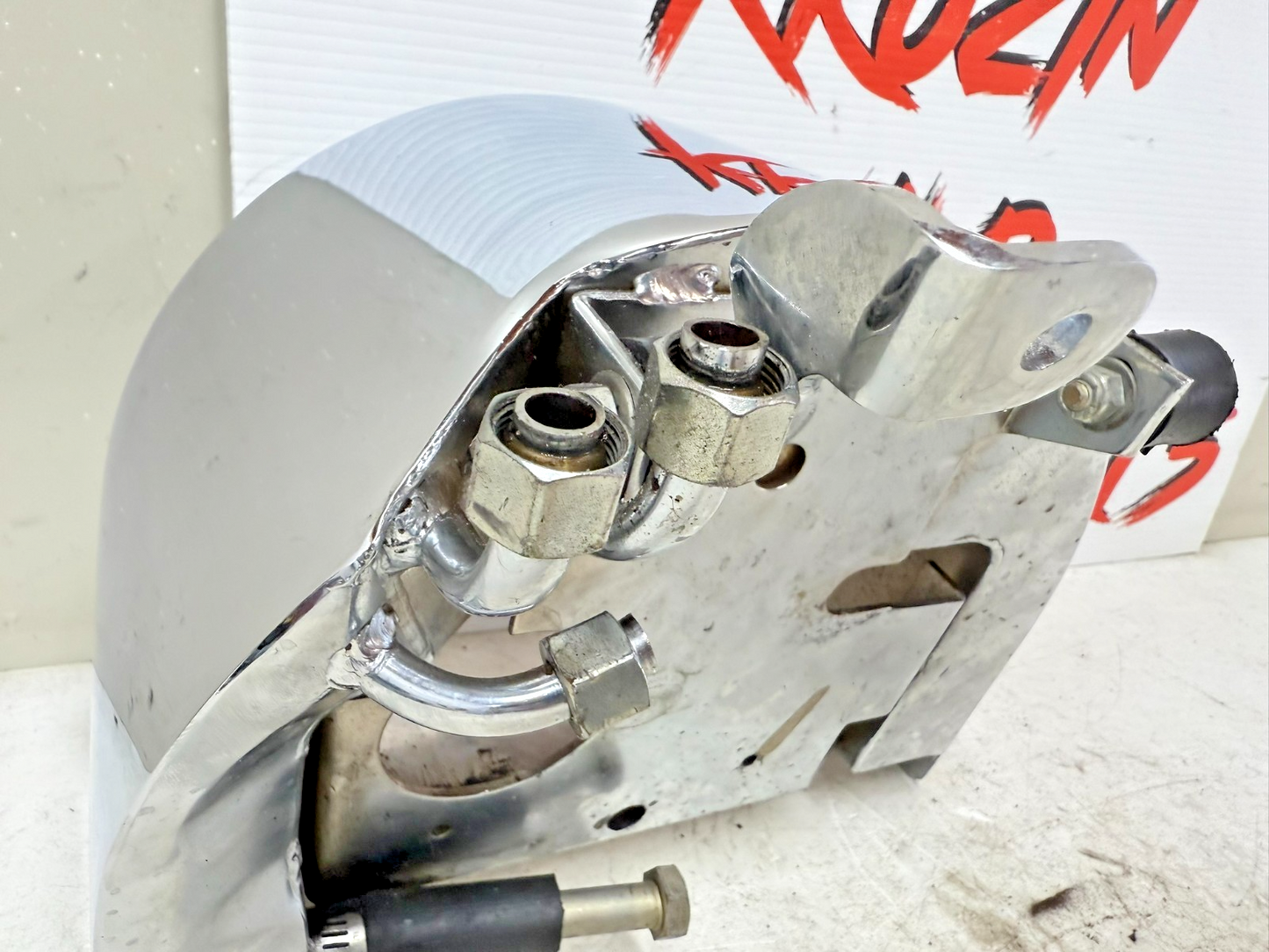 1997 HARLEY DAVIDSON SOFTAIL Chrome Oil Tank Sac Sack Bag Reservoir