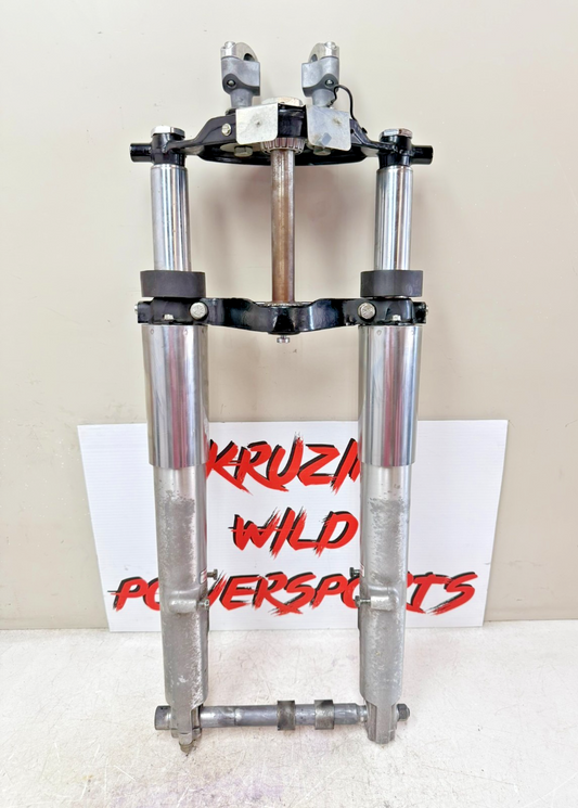 2003 HARLEY ELECTRA GLIDE Forks Triple Tree Clamp Axle Straight OEM HD