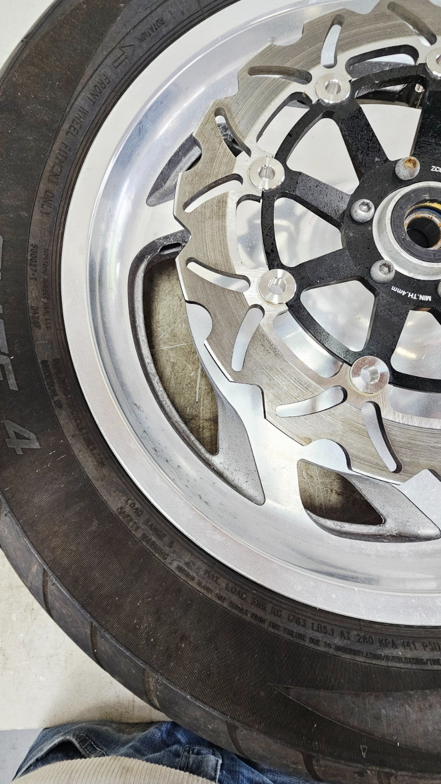 2000 HONDA VALKYRIE INTERSTATE Front Wheel Rim Tire 6 Spoke Brake Rotor 17x.35