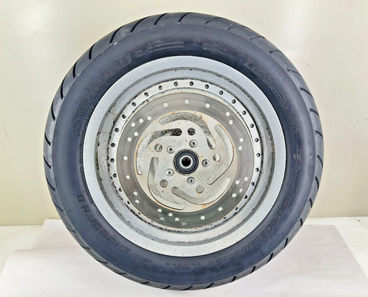 2000 Up HARLEY SOFTAIL Fatboy Solid Front Wheel Rim + Nice Tire 16”