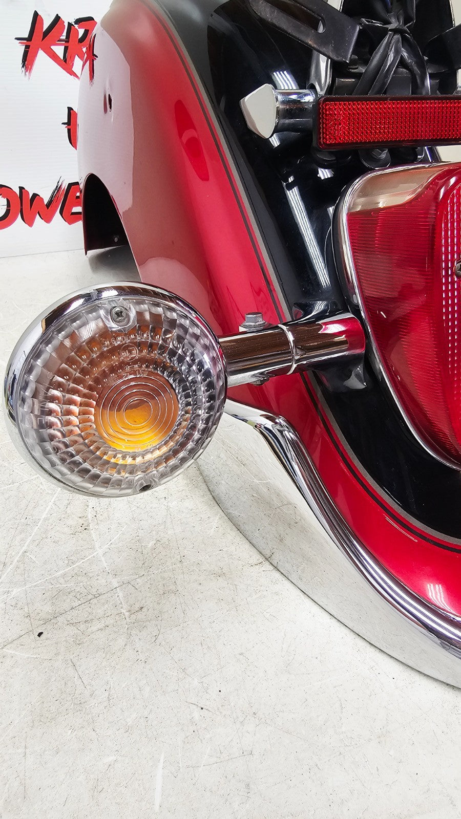 1999-2013 Yamaha Royal Star Venture Rear Wheel Fender Brake Light Turnsignal Bar