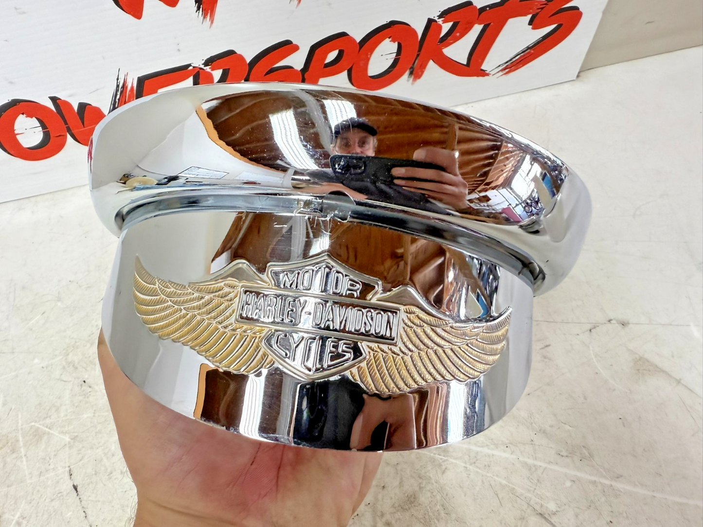 2003 HARLEY ELECTRA GLIDE Headlight Chrome Trim Ring & HD Visor