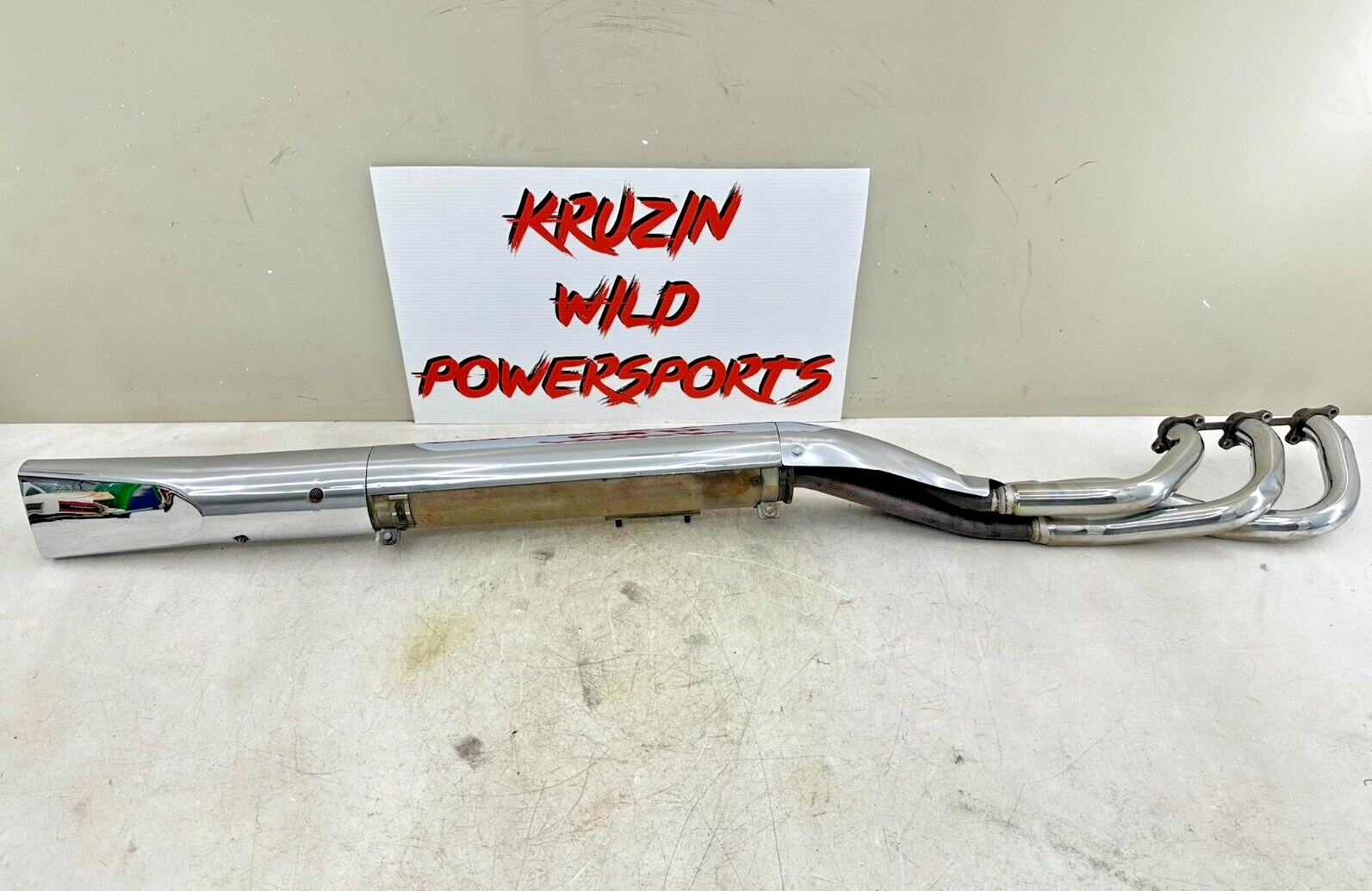 1999 HONDA VALKYRIE INTERSTATE Chrome Right Exhaust Header Pipe System Nice