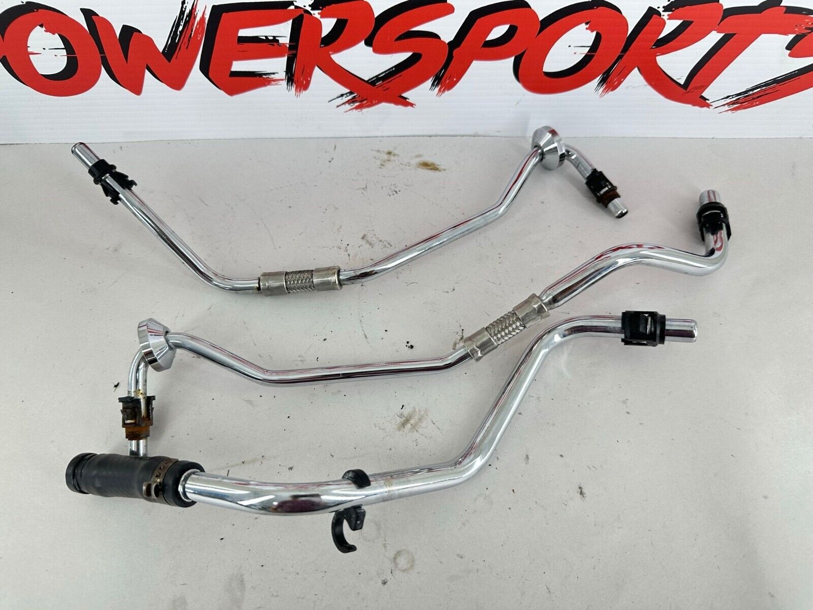 2003 HARLEY SOFTAIL Chrome Oil Tank Hard Lines Hose