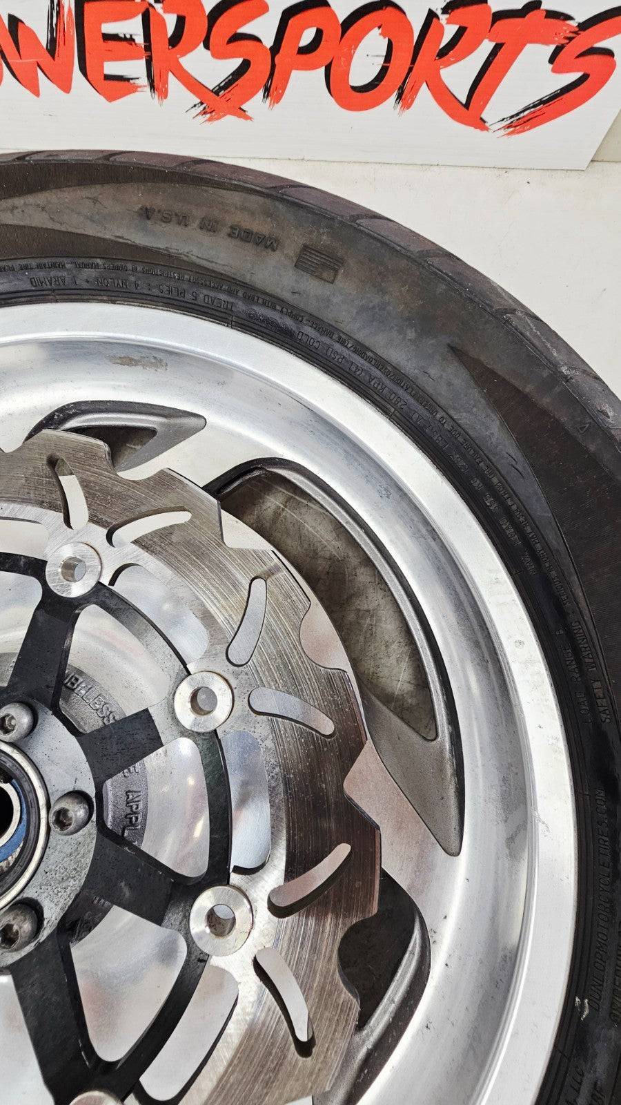 2000 HONDA VALKYRIE INTERSTATE Front Wheel Rim Tire 6 Spoke Brake Rotor 17x.35