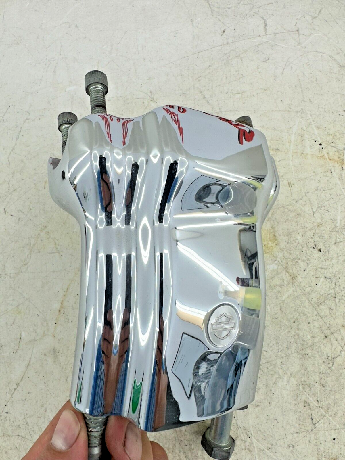 2004 UP HARLEY DAVIDSON SPORTSTER Chrome Handlebar Risor Clamp Perch