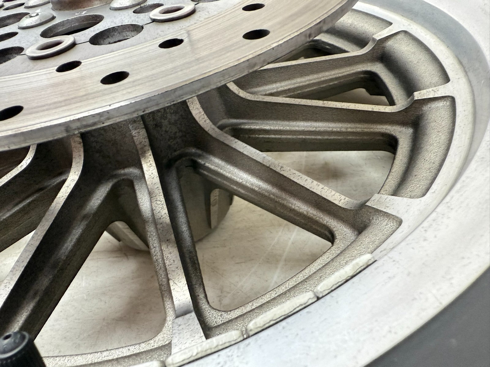 1997 Harley Davidson Sportster Rear Wheel Rim Tire Brake Rotor 13 Spoke 16x3.00