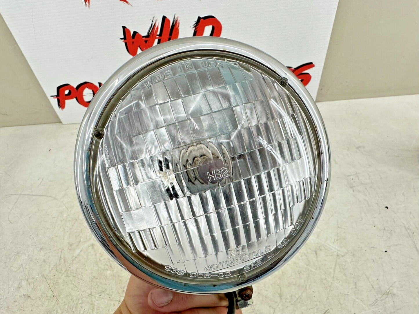 2004 UP HARLEY DAVIDSON SPORTSTER OEM HD Chrome Headlight Housing + Bulb