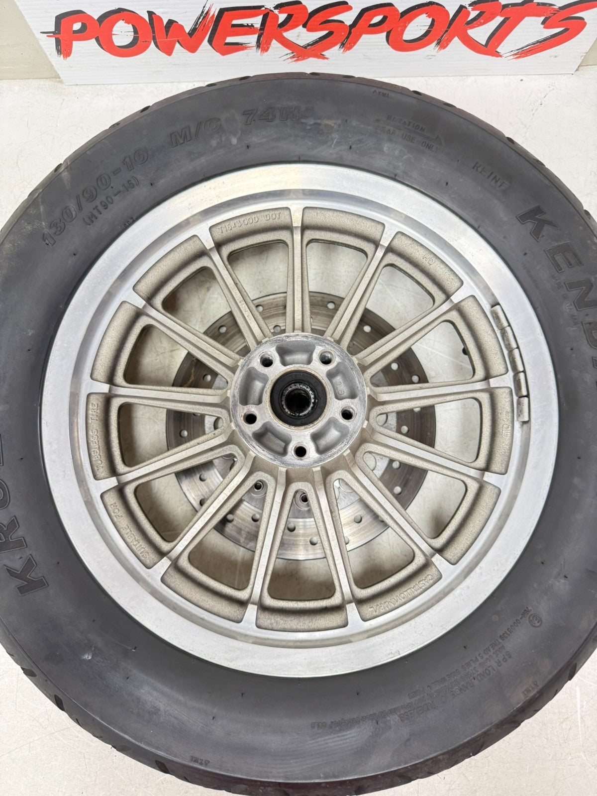 1997 Harley Davidson Sportster Rear Wheel Rim Tire Brake Rotor 13 Spoke 16x3.00