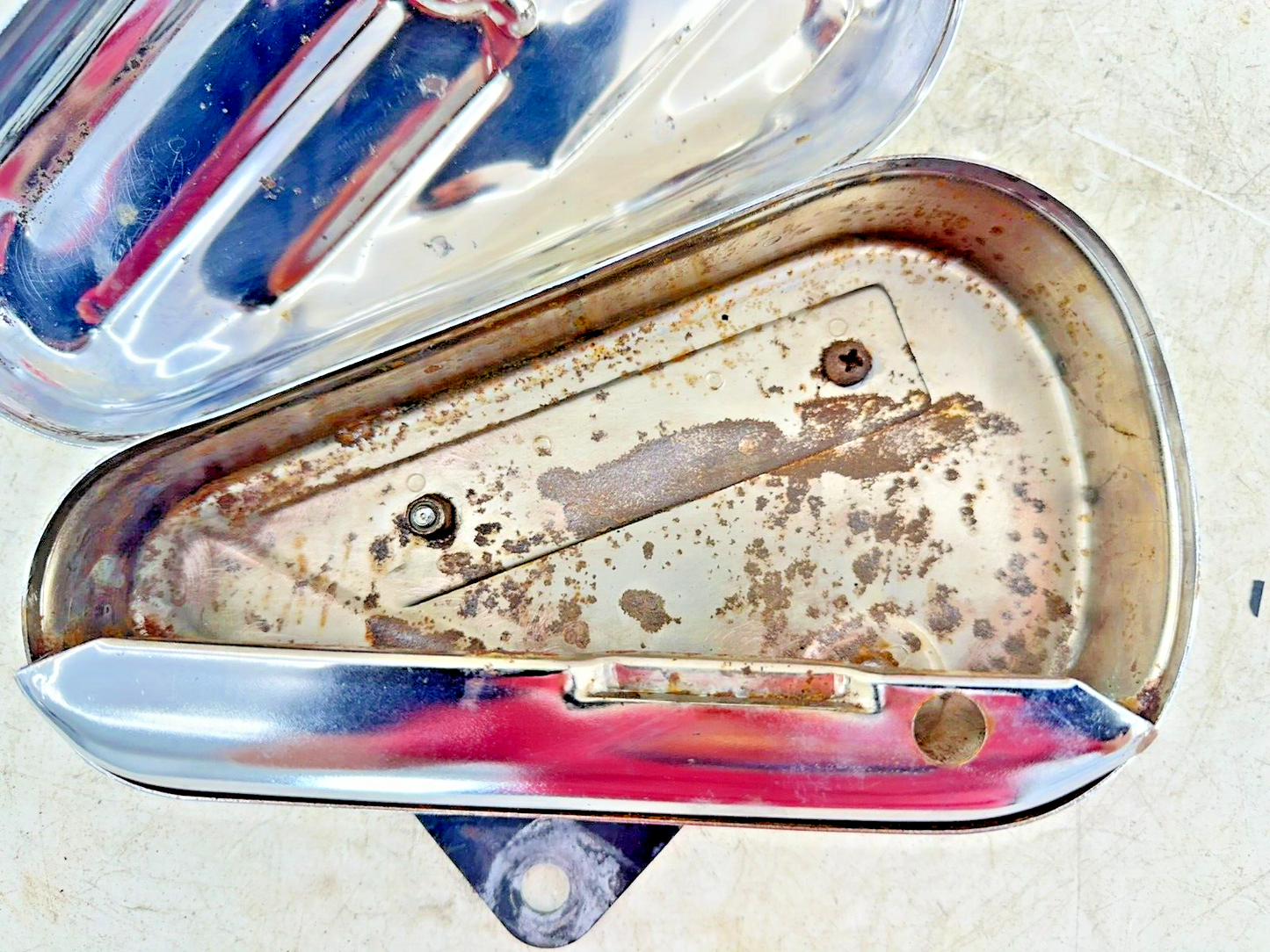 1995 HARLEY SOFTAIL Chrome OEM HD Toolbox Saddlebag Right Side
