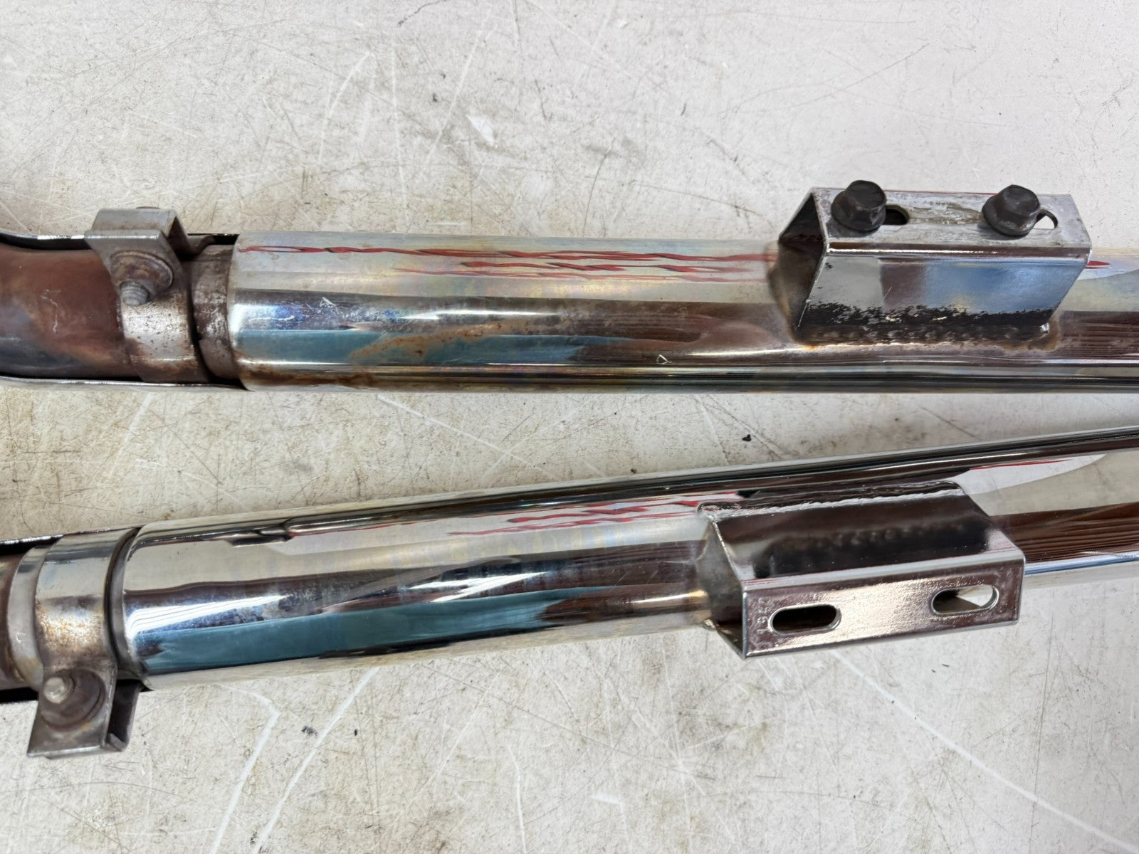 2003 HARLEY DYNA WIDE GLIDE Vance Hines Straightshots Exhaust System w/ Bracket