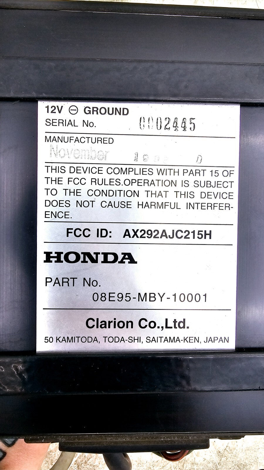 1999 HONDA VALKYRIE INTERSTATE OEM Radio Module Control Unit Box + MTG Bracket
