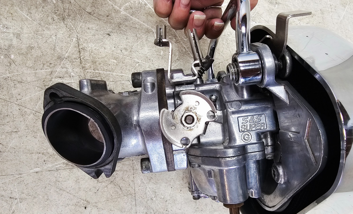 1993 HARLEY SOFTAIL S&S Shorty Carb Carburetor & Intake Air Cleaner Cover