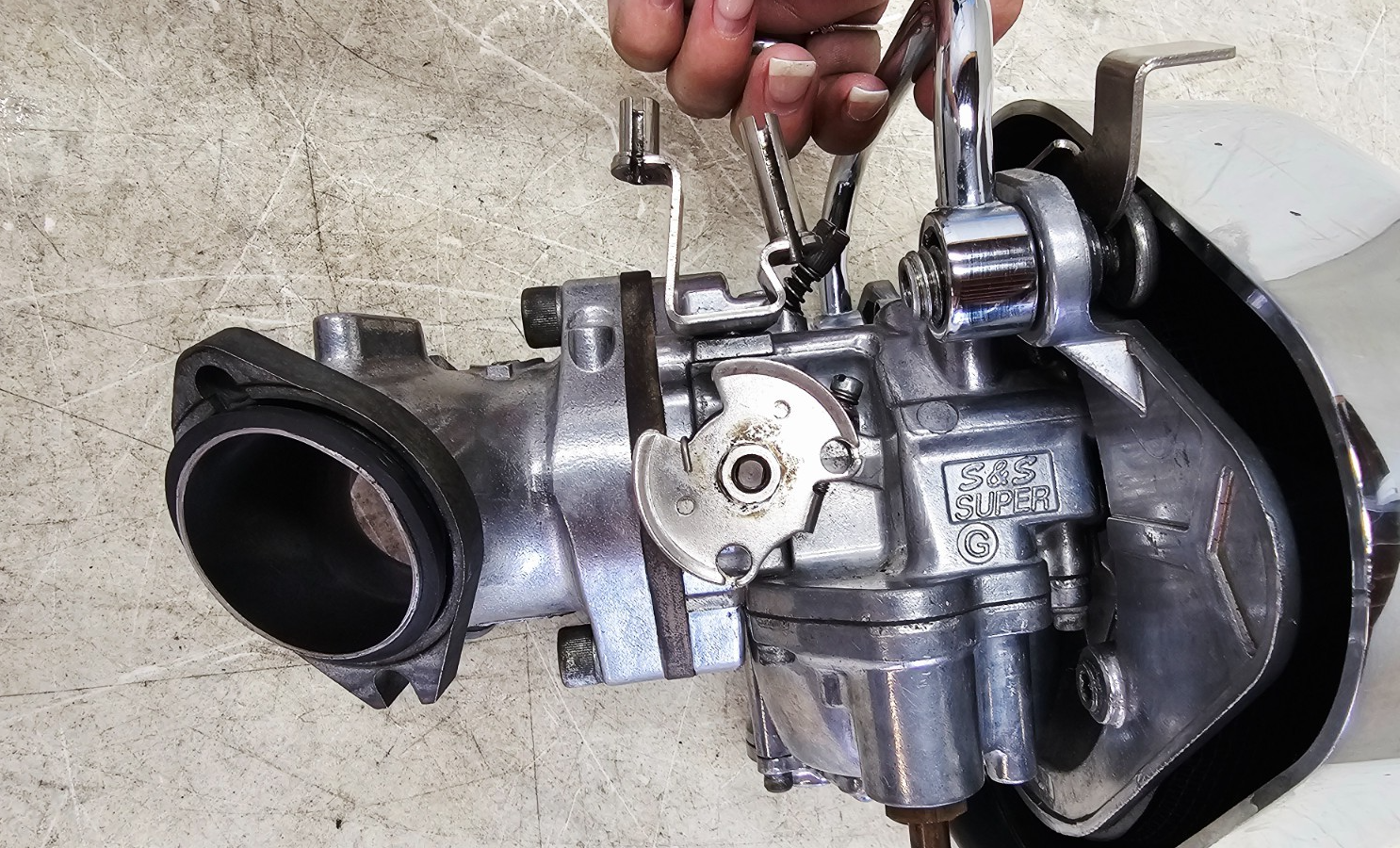 1993 HARLEY SOFTAIL S&S Shorty Carb Carburetor & Intake Air Cleaner Cover