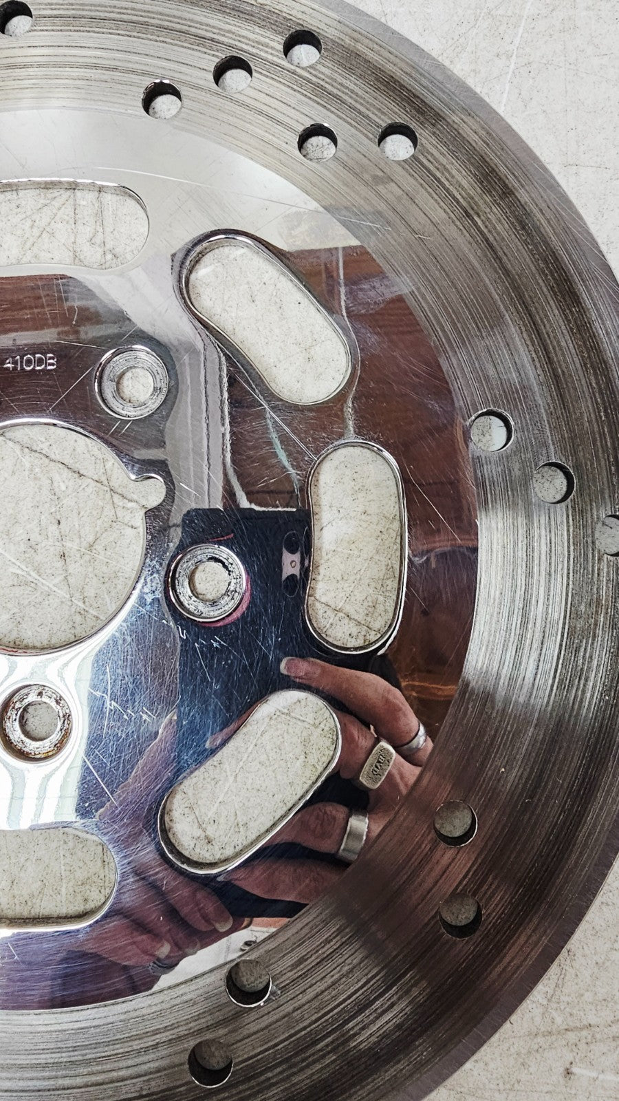 1997 HARLEY DYNA OEM Chrome Front Brake Disc Rotor