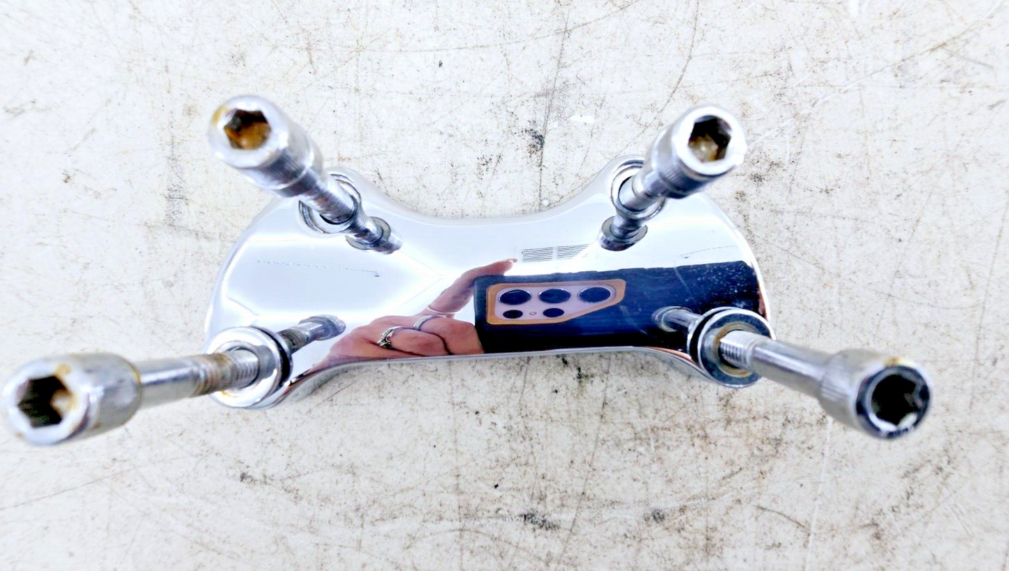1999 HARLEY DYNA CONVERTIBLE Chrome Handlebar Riser Clamp Top