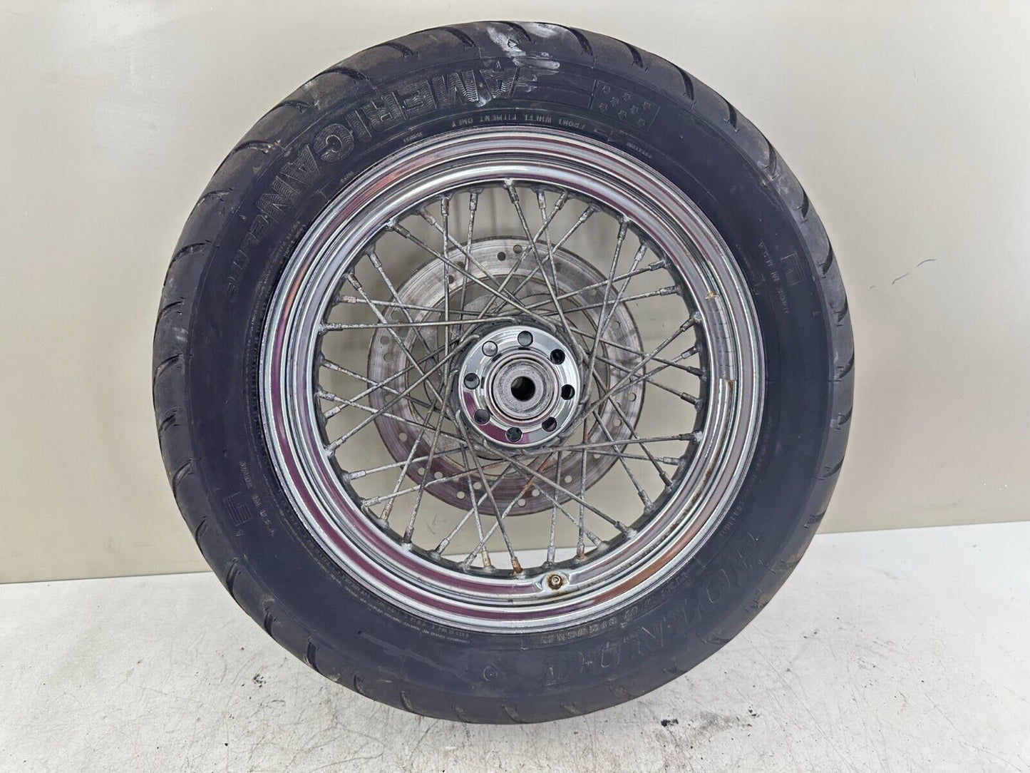 2003 HARLEY DAVIDSON SOFTAIL 16" Front Wheel Rim Tire Spoke Laced OEM HD