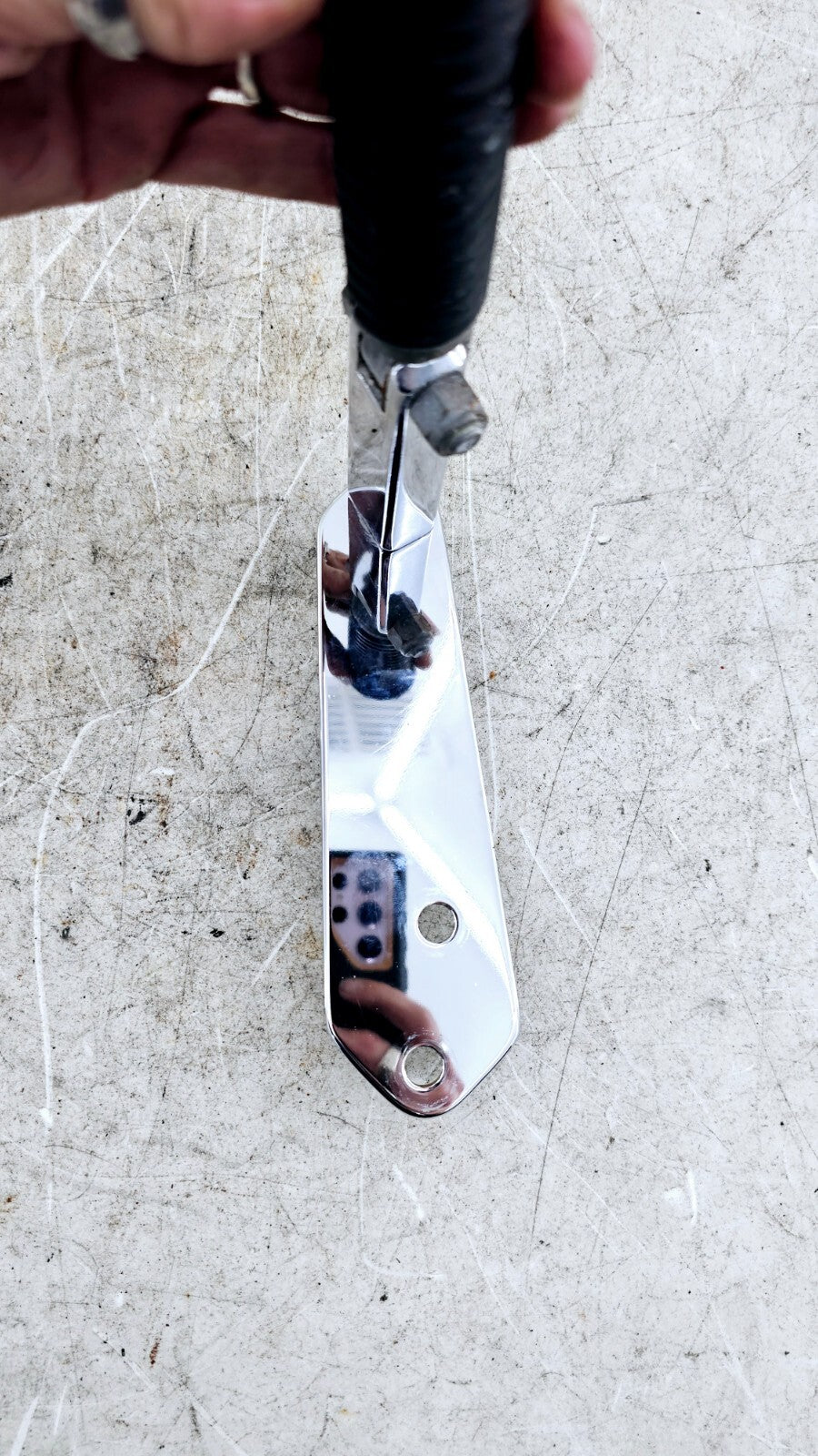 1995 HARLEY DYNA CONVERTIBLE Chrome Left Right Forward Highway Footpeg & Bracket